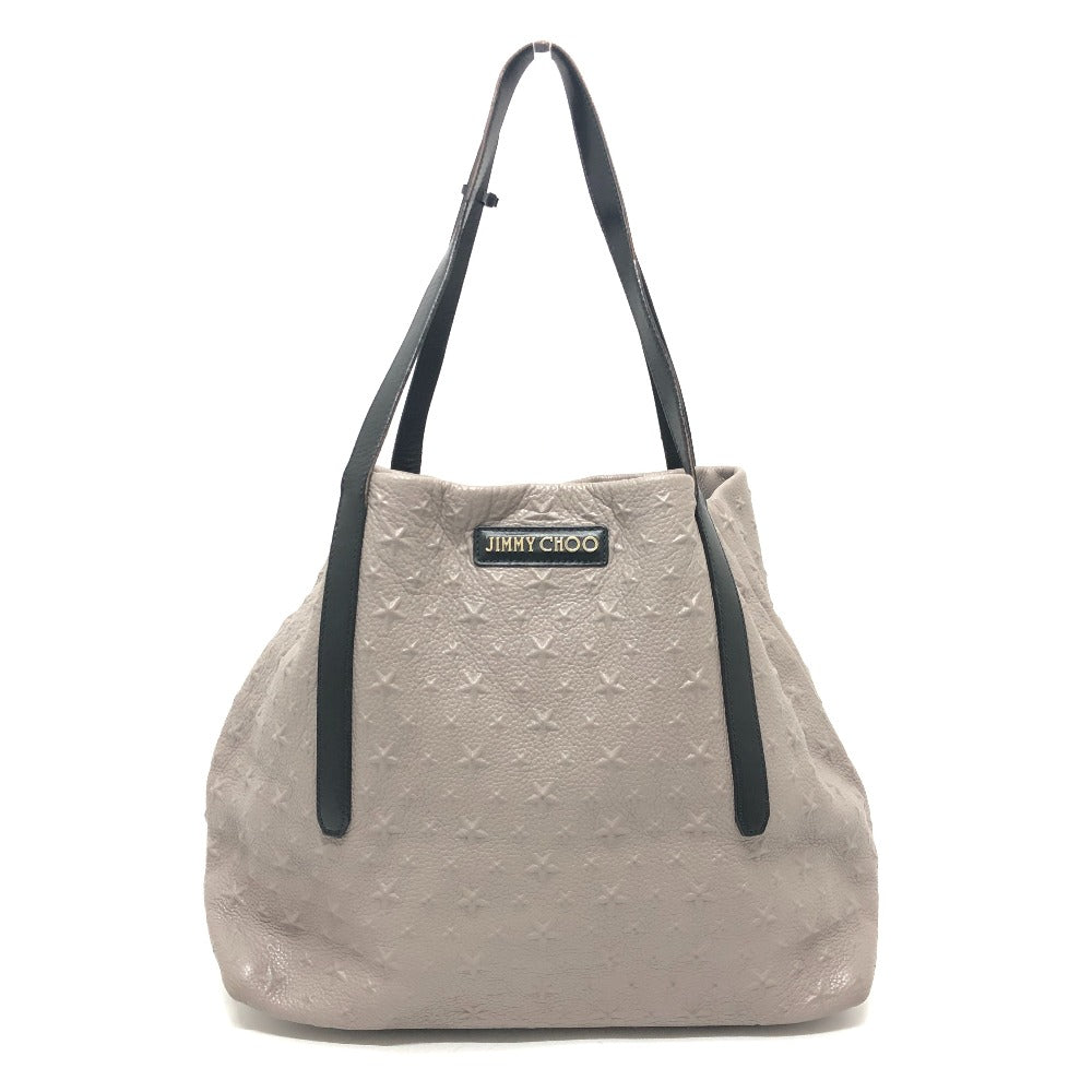 JIMMY CHOO スター エンボス トートバック カバン バック トートバッグ レザー レディース グレー - brandshop-reference