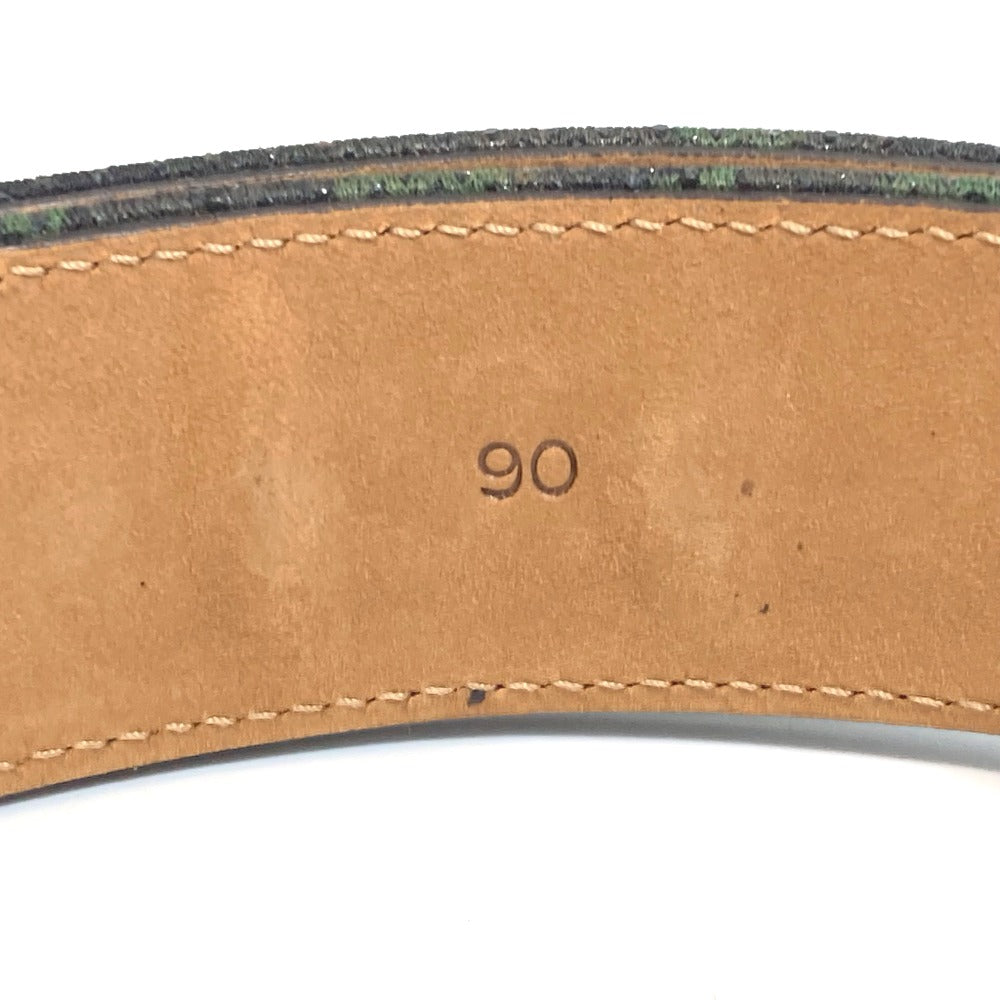 JIMMY CHOO バックル 総柄 ファッション小物 ズボン用ベルト ベルト キャンバス メンズ カモフラージュ グリーン