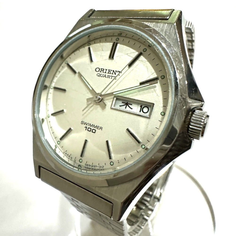 ORIENT SWIMMER 100 クォーツ デイト 時計 腕時計 ウォッチ 腕時計 SS メンズ - brandshop-reference