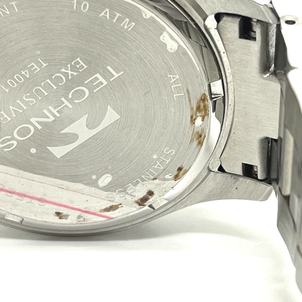 TECHNOS T9349TB Chronograph Solar-Powered Watch, Stainless Steel, Men's, Silver
