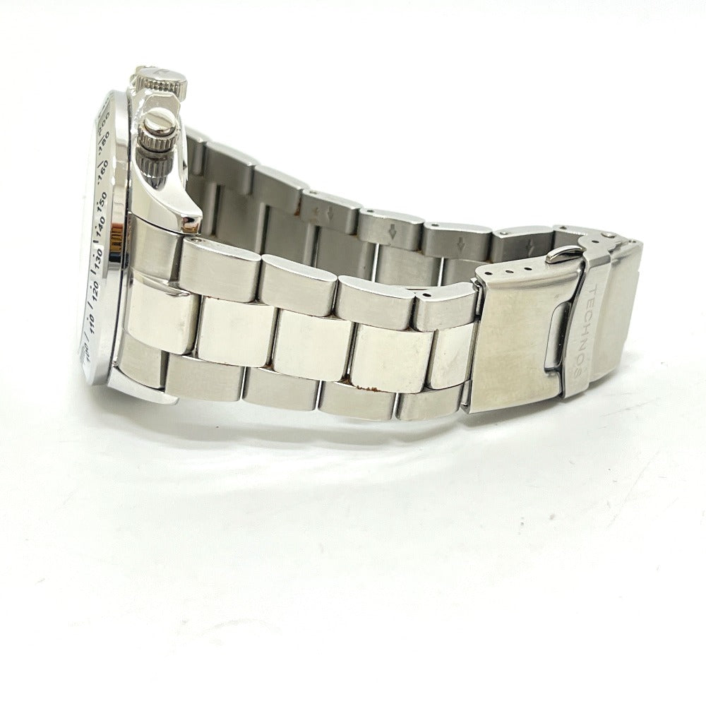 TECHNOS T9349TB クロノグラフ ソーラー発電 腕時計 SS メンズ シルバー