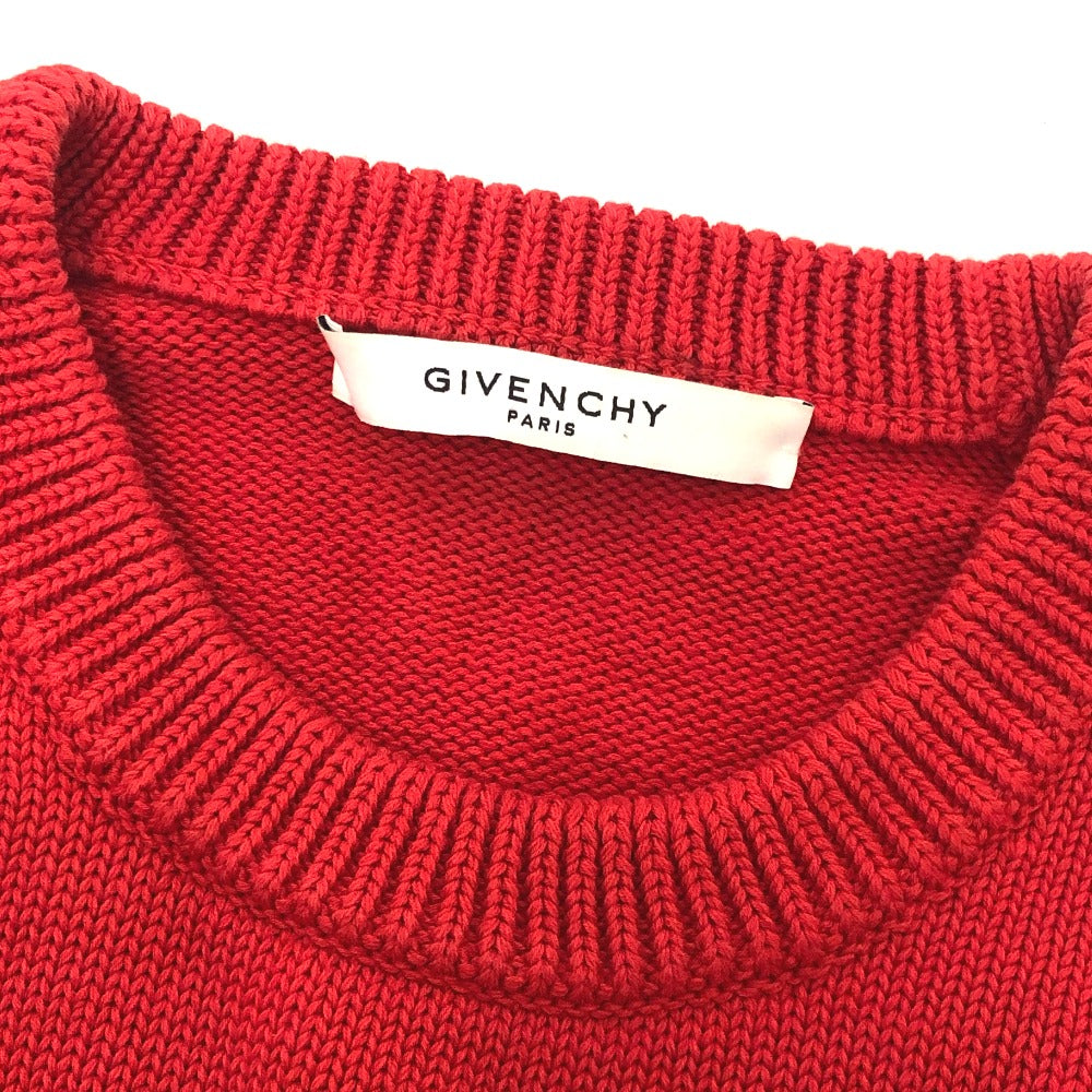 GIVENCHY BM9063401M Reverse Logo Crew Neck Pullover Knit Sweater for Men, Red