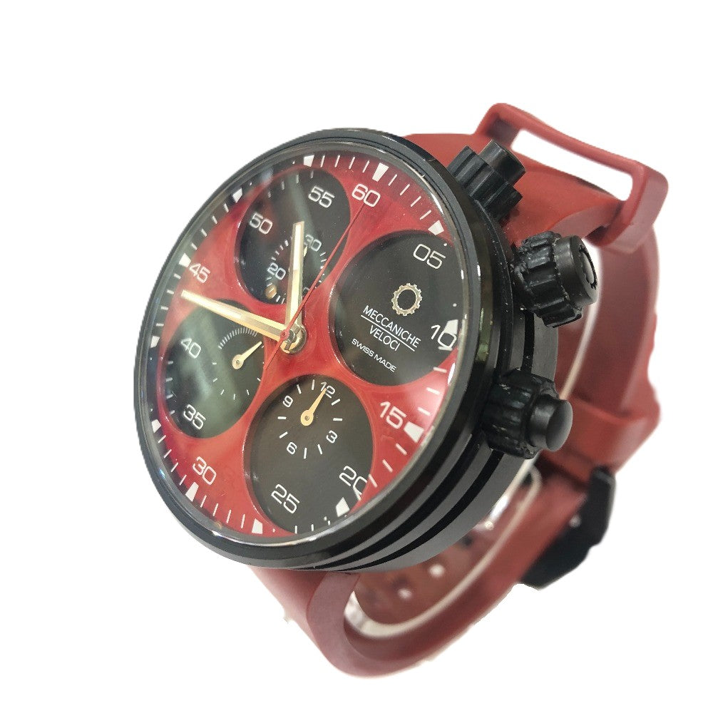 MECCANICHE VELOCI W123K140378017 エボリューション44 クアトロヴァルヴォレ 250本限定 腕時計 チタニウム メンズ レッド