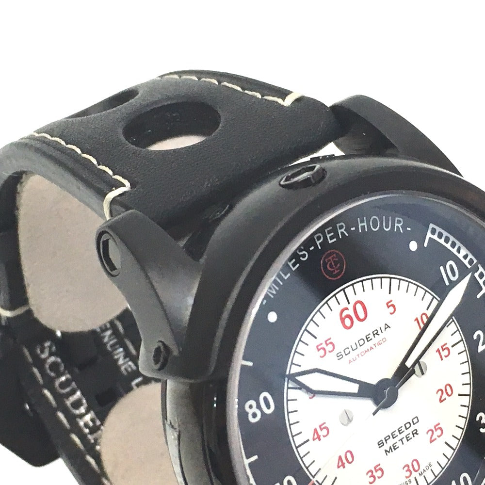 Scuderia 10213 裏スケ ダッシュボード 自動巻き 腕時計 SS メンズ ブラック