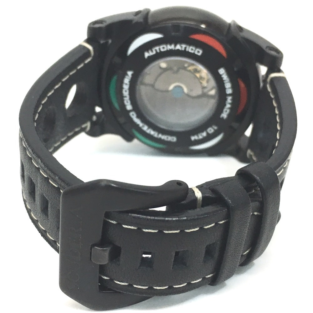 Scuderia 10213 裏スケ ダッシュボード 自動巻き 腕時計 SS メンズ ブラック