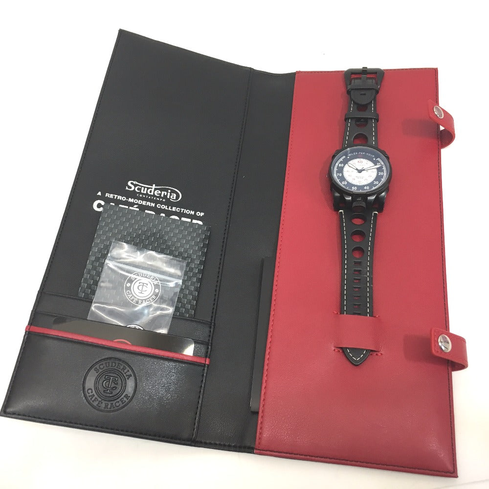 Scuderia 10213 裏スケ ダッシュボード 自動巻き 腕時計 SS メンズ ブラック