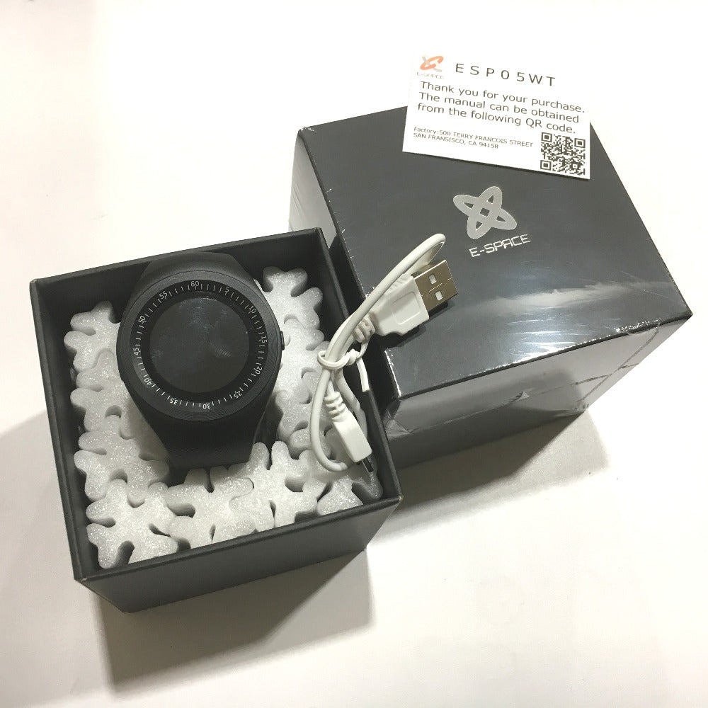 E-SPACE ESP05WT WiFi スマートウォッチ 腕時計 メンズ ブラック