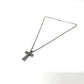 VARTIX K10 Black-Finished Cross Emerald and Black Diamond Chain Necklace, K10, Unisex, Black