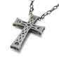 VARTIX K10 Black-Finished Cross Emerald and Black Diamond Chain Necklace, K10, Unisex, Black