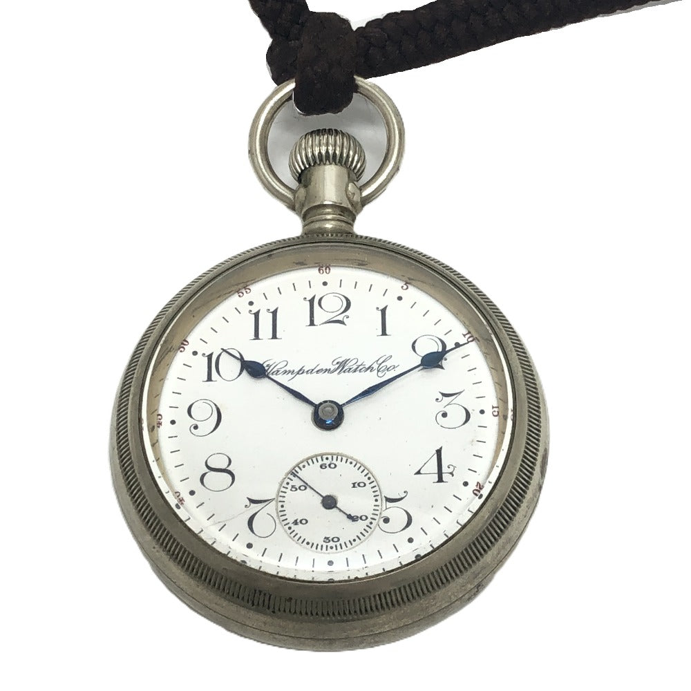 HAMPDEN WATCH CO. ハンプデン Dueber hampden 手巻き 時計 アンティーク スモールセコンド 懐中時計 SS メンズ シルバー