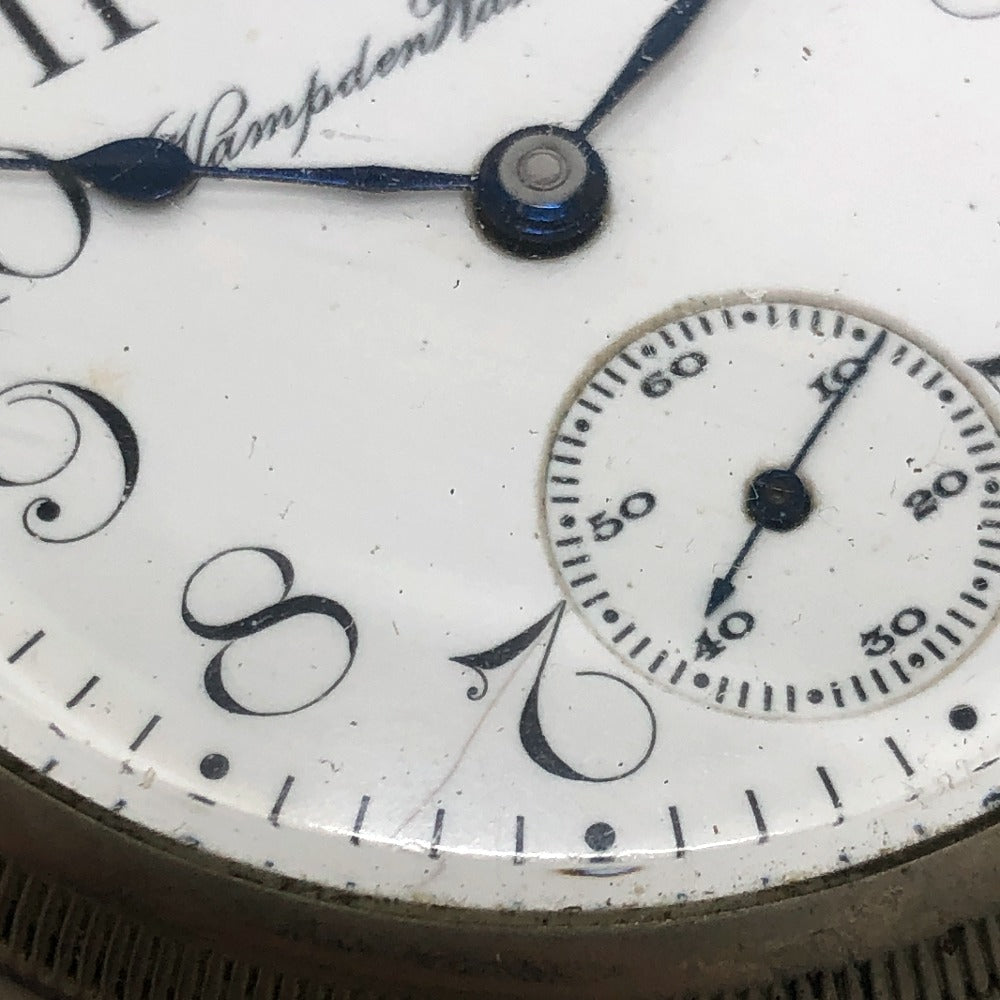 HAMPDEN WATCH CO. ハンプデン Dueber hampden 手巻き 時計 アンティーク スモールセコンド 懐中時計 SS メンズ シルバー