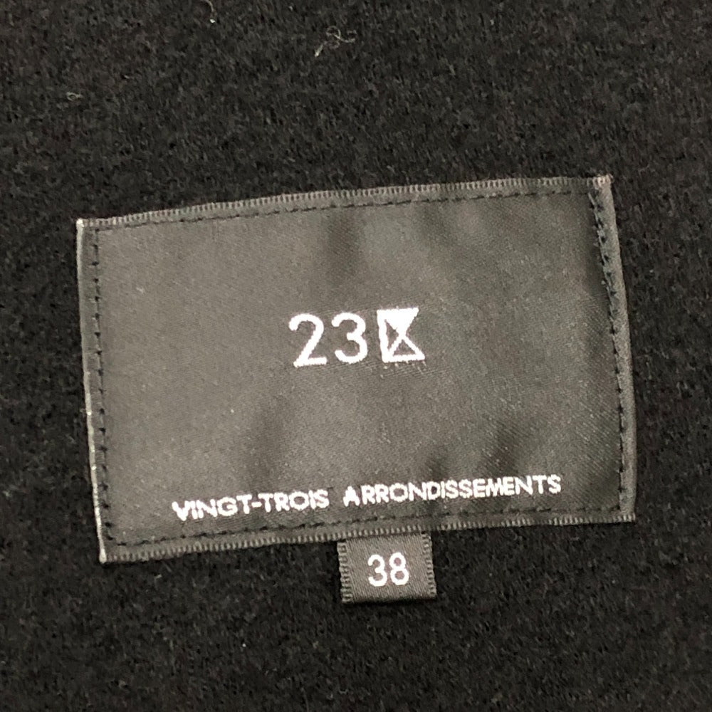 23区 チェスター アパレル アウター ショートコート テーラード ジャケット ウール レディース ブラック