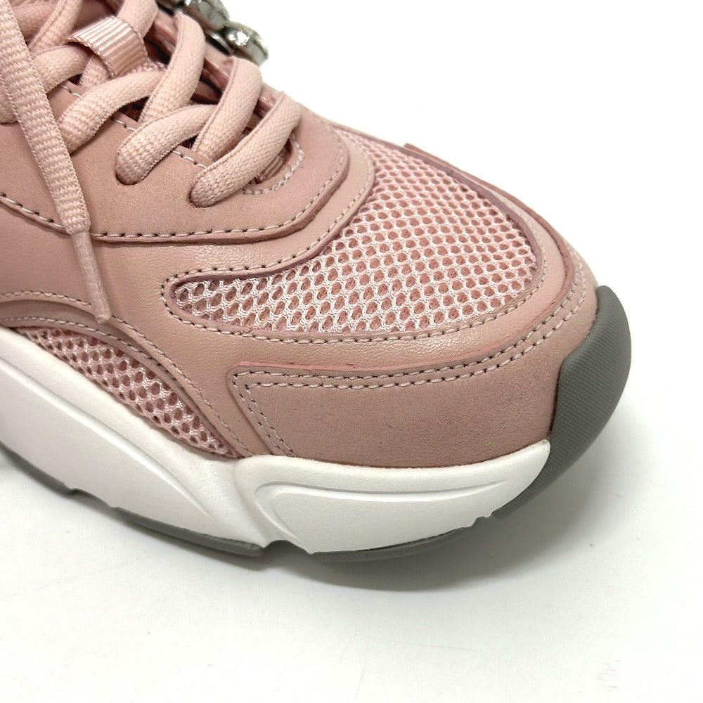 Sergio Rossi B10800-MFL270 ビジュー ローカット スニーカー キャンバス レディース ピンク - brandshop-reference