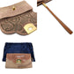 Sergio Rossi Pouch Clutch Bag, Mini Bag, Party Bag, Suede/Patent Leather, Women's, Pink Beige