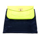 Sergio Rossi Turnlock Clutch Bag, Party Bag, Leather, Fluorescent Yellow, Women's