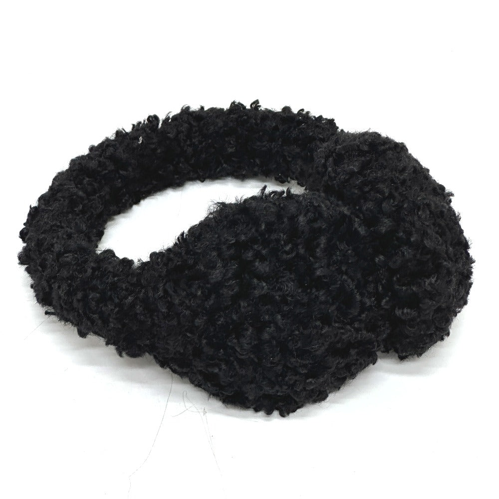 Sergio Rossi フェイクファー アパレル小物 イヤーマフ ポリエステル レディース ブラック - brandshop-reference