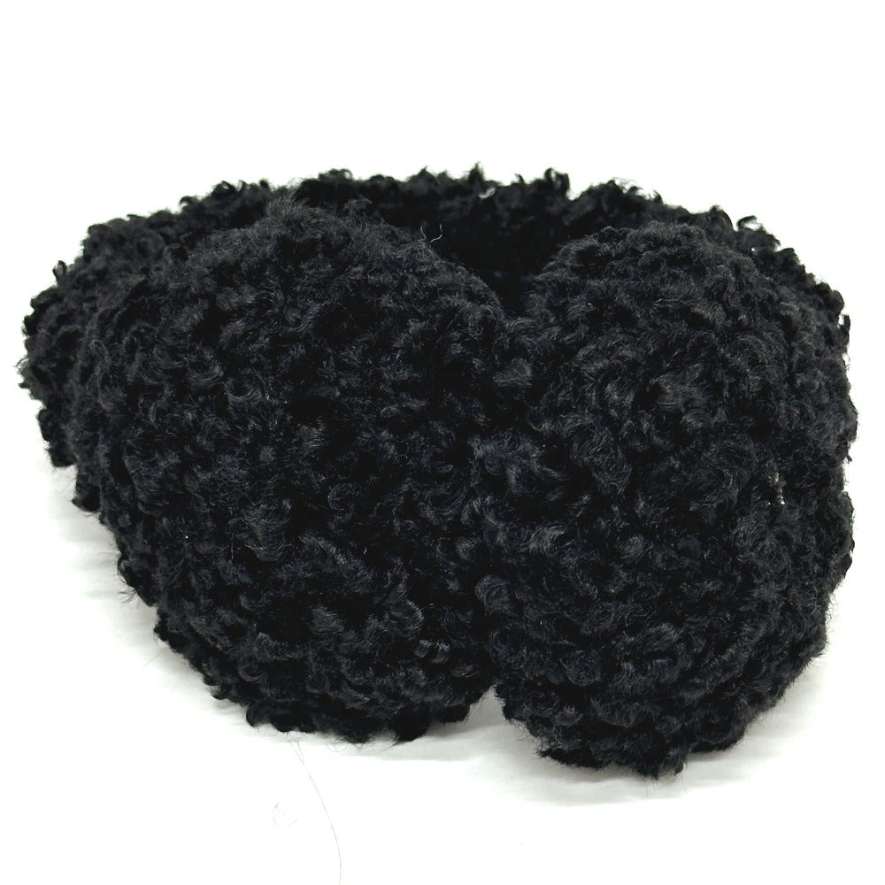 Sergio Rossi フェイクファー アパレル小物 イヤーマフ ポリエステル レディース ブラック - brandshop-reference