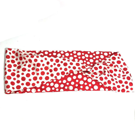 LOUIS VUITTON M74623 Yayoi Kusama Collaboration Snood - Dot Infinity Snood Scarf, Silk, Women's, Red