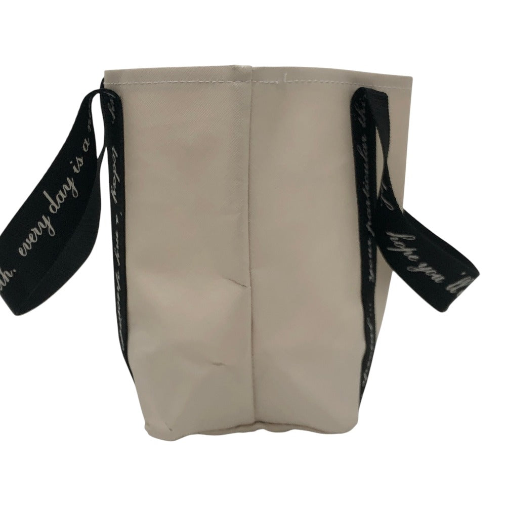 snidel logo, logo tape, bag, leather-look, mini tote, tote bag, canvas, women's, white
