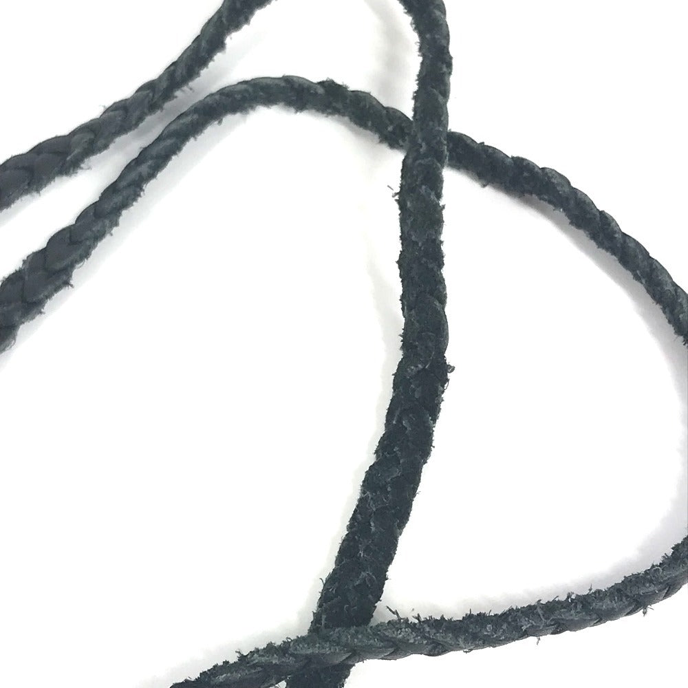 CHROME HEARTS ボロチップ 革紐 レザー紐 アクセサリー ネックレス レザー ユニセックス ブラック - brandshop-reference