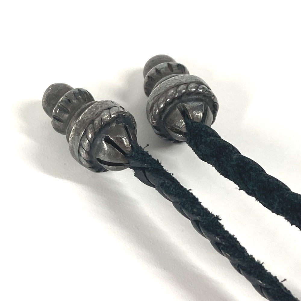 CHROME HEARTS 革紐 ブレイド チョーカー ネックレス レザー メンズ ブラック - brandshop-reference