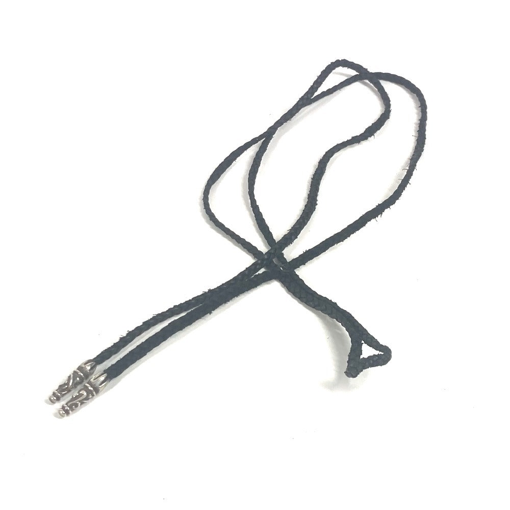 CHROME HEARTS ブレード 革紐 アクセサリー ネックレス レザー メンズ ブラック - brandshop-reference