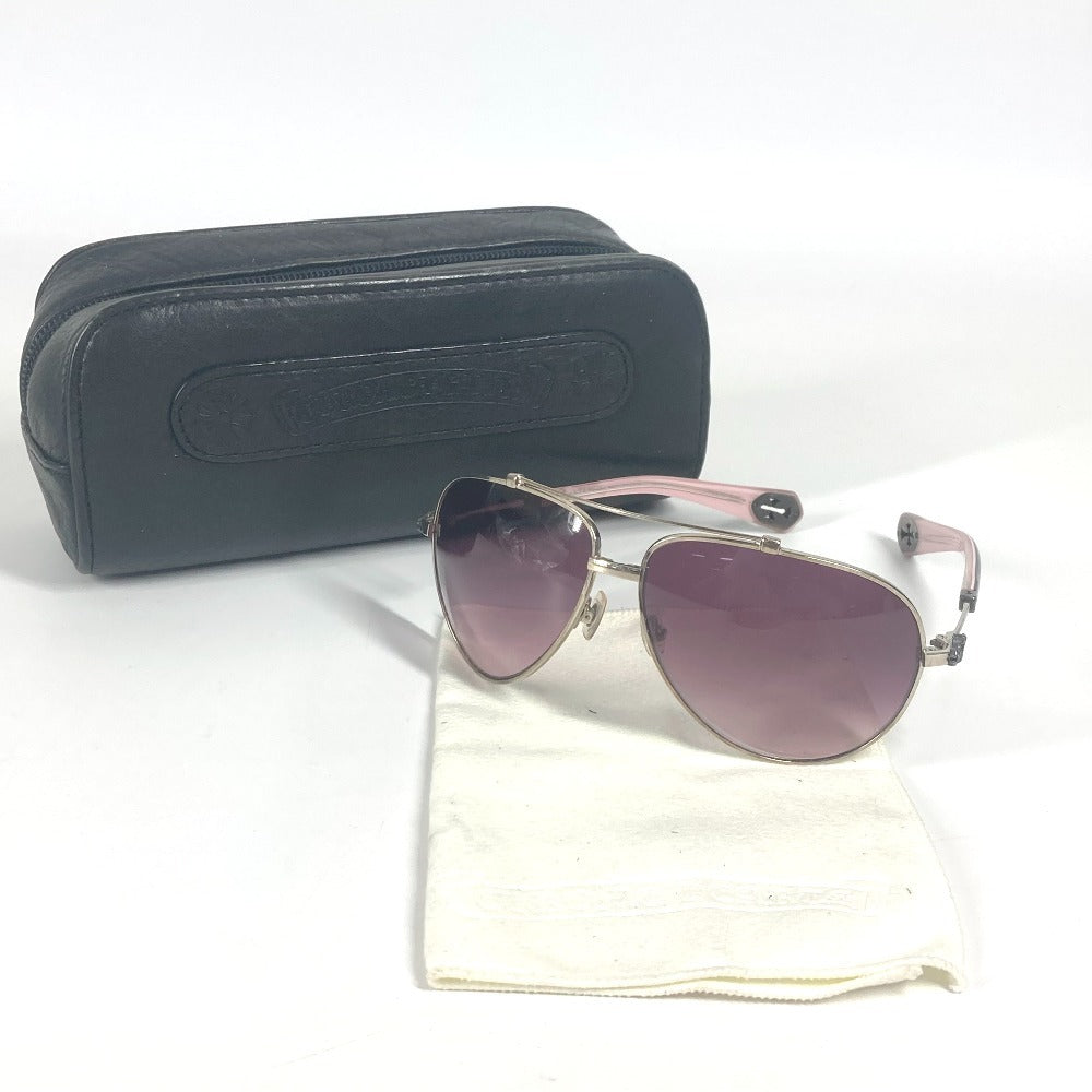 CHROME HEARTS STONED サイドダガー めがね メガネ アイウェア 眼鏡 サングラス メタル ユニセックス ゴールド - brandshop-reference