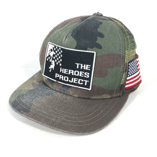 CHROME HEARTS THE HERO PROJECT ヒーロープロジェクト ロゴ カモフラ 迷彩 メッシュ キャップ コットン メンズ グリーン - brandshop-reference