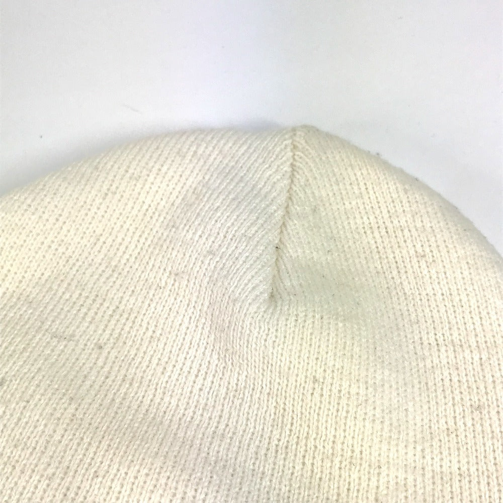 CHROME HEARTS ロゴ ビーニー 帽子 ニット帽 ニットキャップ ニット帽 アクリル ユニセックス ホワイト - brandshop-reference