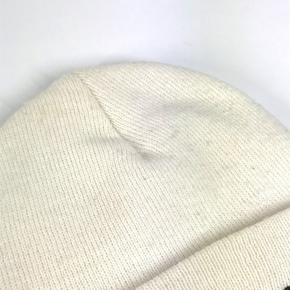 CHROME HEARTS ロゴ ビーニー 帽子 ニット帽 ニットキャップ ニット帽 アクリル ユニセックス ホワイト - brandshop-reference