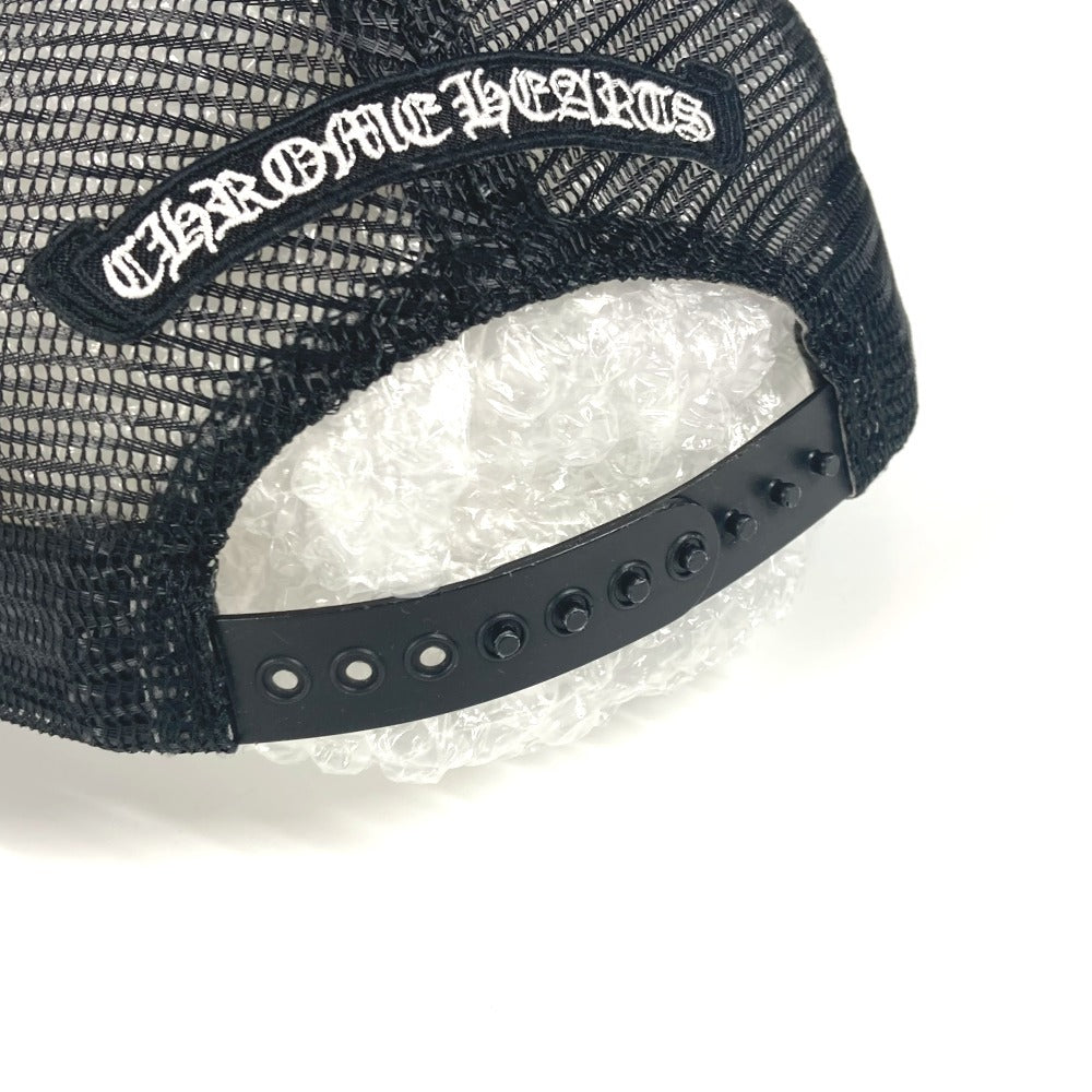 CHROME HEARTS ロゴ 縦ロゴ 帽子 キャップ帽 ベースボール メッシュ キャップ ポリエステル ユニセックス ブラック - brandshop-reference