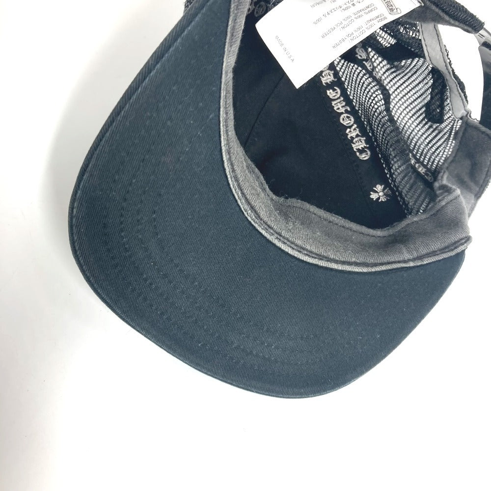 CHROME HEARTS ロゴ 縦ロゴ 帽子 キャップ帽 ベースボール メッシュ キャップ ポリエステル ユニセックス ブラック - brandshop-reference