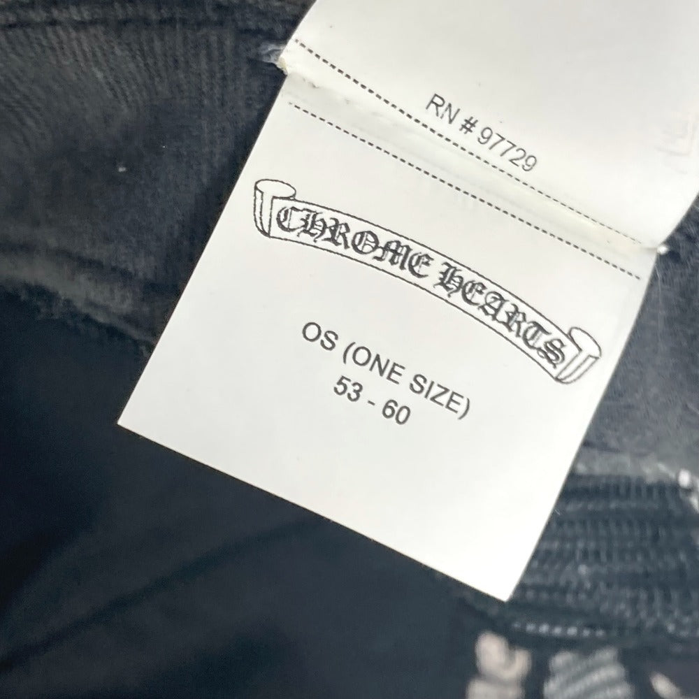 CHROME HEARTS ロゴ 縦ロゴ 帽子 キャップ帽 ベースボール メッシュ キャップ ポリエステル ユニセックス ブラック - brandshop-reference