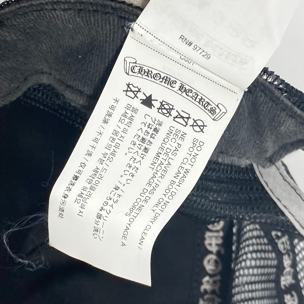 CHROME HEARTS ロゴ 縦ロゴ 帽子 キャップ帽 ベースボール メッシュ キャップ ポリエステル ユニセックス ブラック - brandshop-reference