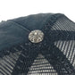 CHROME HEARTS ロゴ 縦ロゴ 帽子 キャップ帽 ベースボール メッシュ キャップ ポリエステル ユニセックス ブラック - brandshop-reference