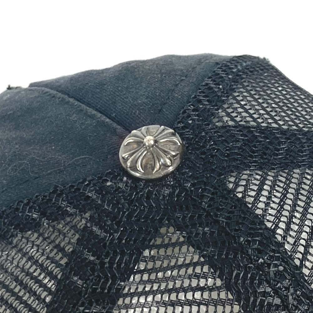 CHROME HEARTS ロゴ 縦ロゴ 帽子 キャップ帽 ベースボール メッシュ キャップ ポリエステル ユニセックス ブラック - brandshop-reference