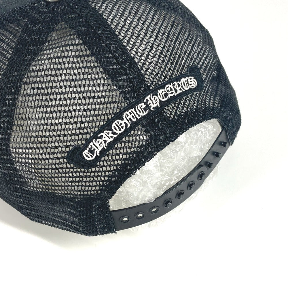 CHROME HEARTS ロゴ 縦ロゴ 帽子 キャップ帽 ベースボール メッシュ キャップ ポリエステル ユニセックス ブラック - brandshop-reference