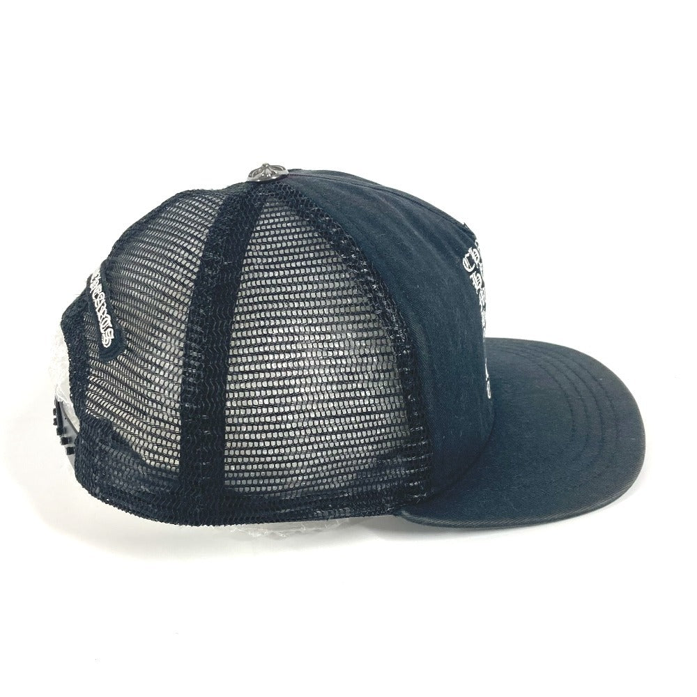 CHROME HEARTS ロゴ 縦ロゴ 帽子 キャップ帽 ベースボール メッシュ キャップ ポリエステル ユニセックス ブラック - brandshop-reference
