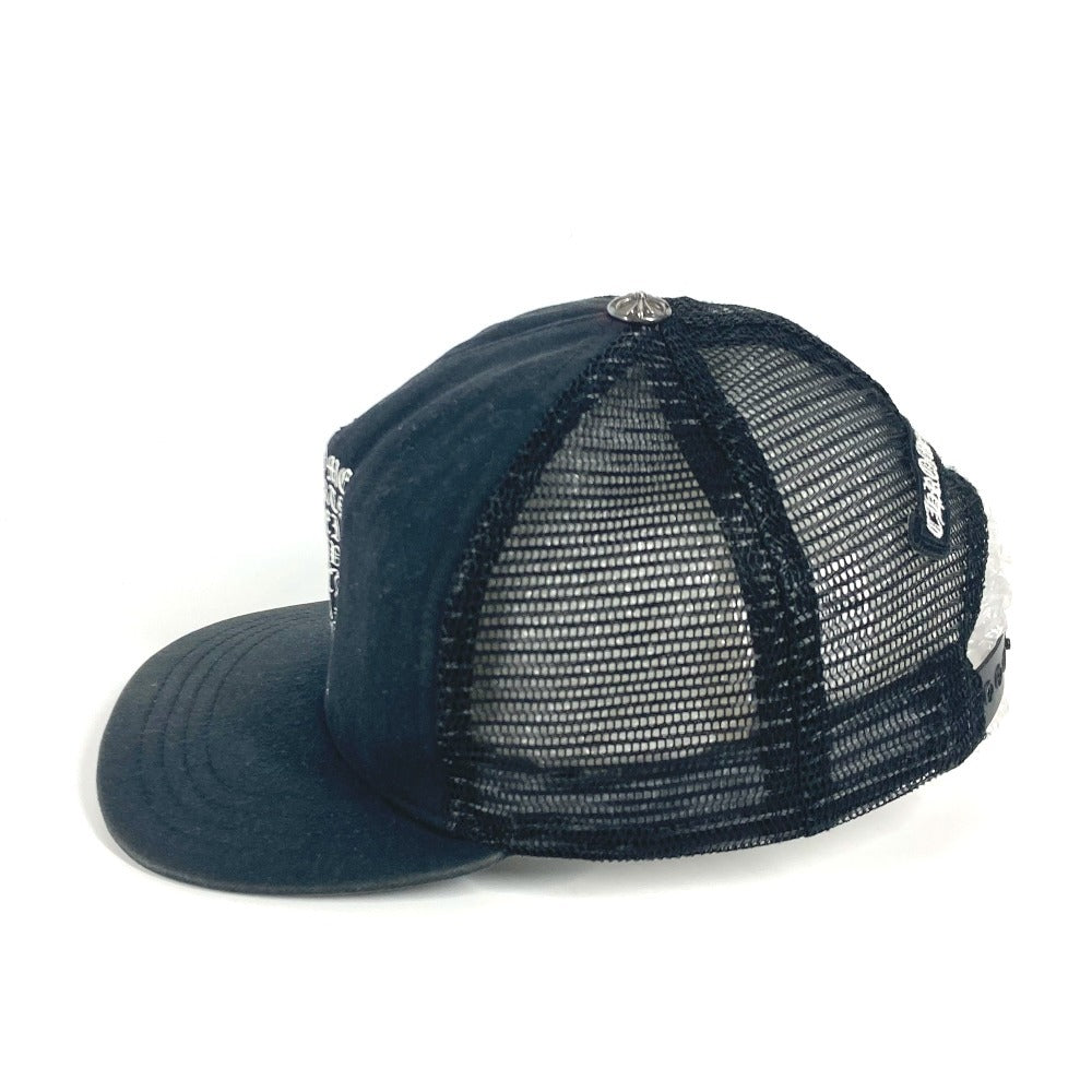 CHROME HEARTS ロゴ 縦ロゴ 帽子 キャップ帽 ベースボール メッシュ キャップ ポリエステル ユニセックス ブラック - brandshop-reference