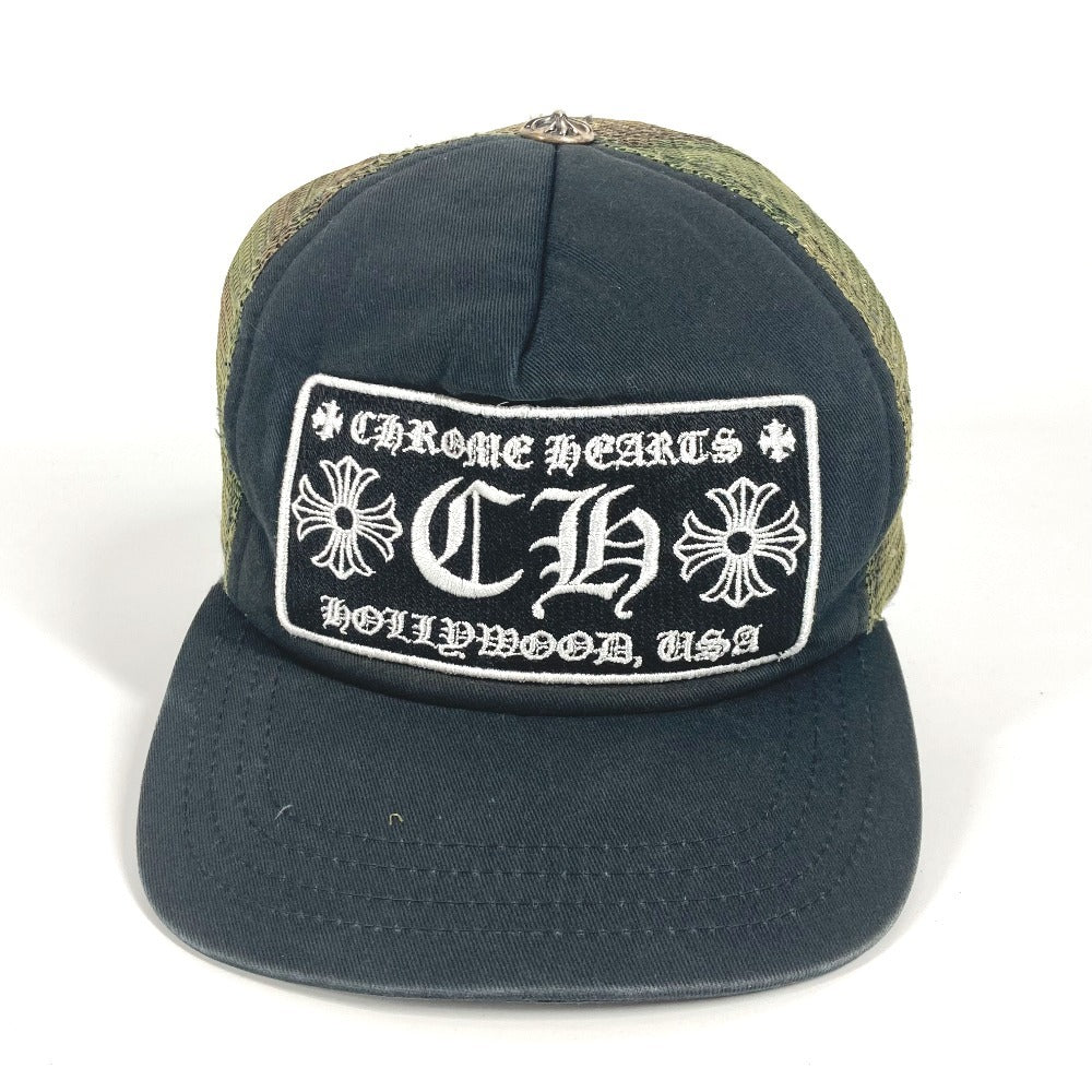 CHROME HEARTS ロゴ 迷彩 カモフラ メッシュ 帽子 キャップ帽 ベースボール キャップ コットン メンズ グリーン - brandshop-reference