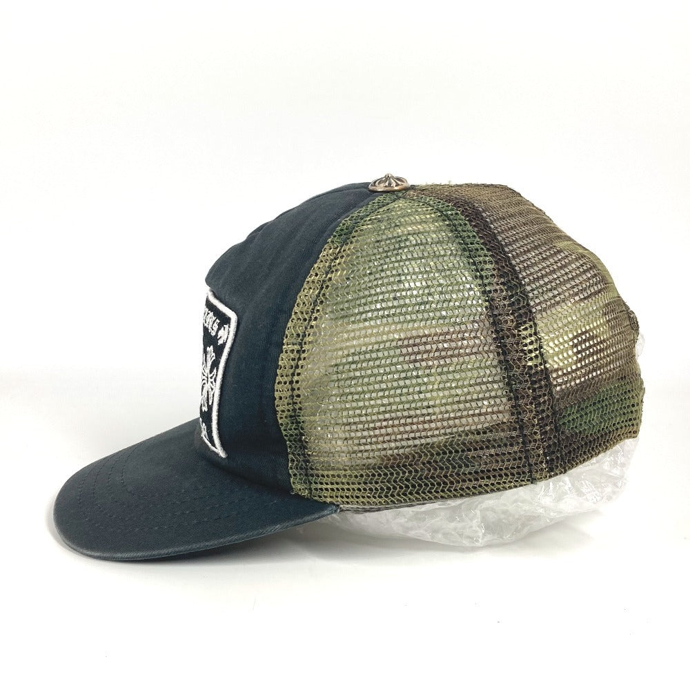 CHROME HEARTS ロゴ 迷彩 カモフラ メッシュ 帽子 キャップ帽 ベースボール キャップ コットン メンズ グリーン - brandshop-reference