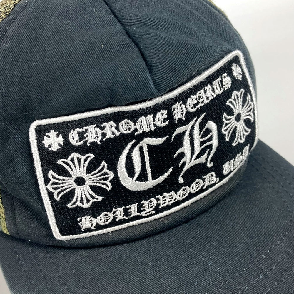 CHROME HEARTS ロゴ 迷彩 カモフラ メッシュ 帽子 キャップ帽 ベースボール キャップ コットン メンズ グリーン - brandshop-reference