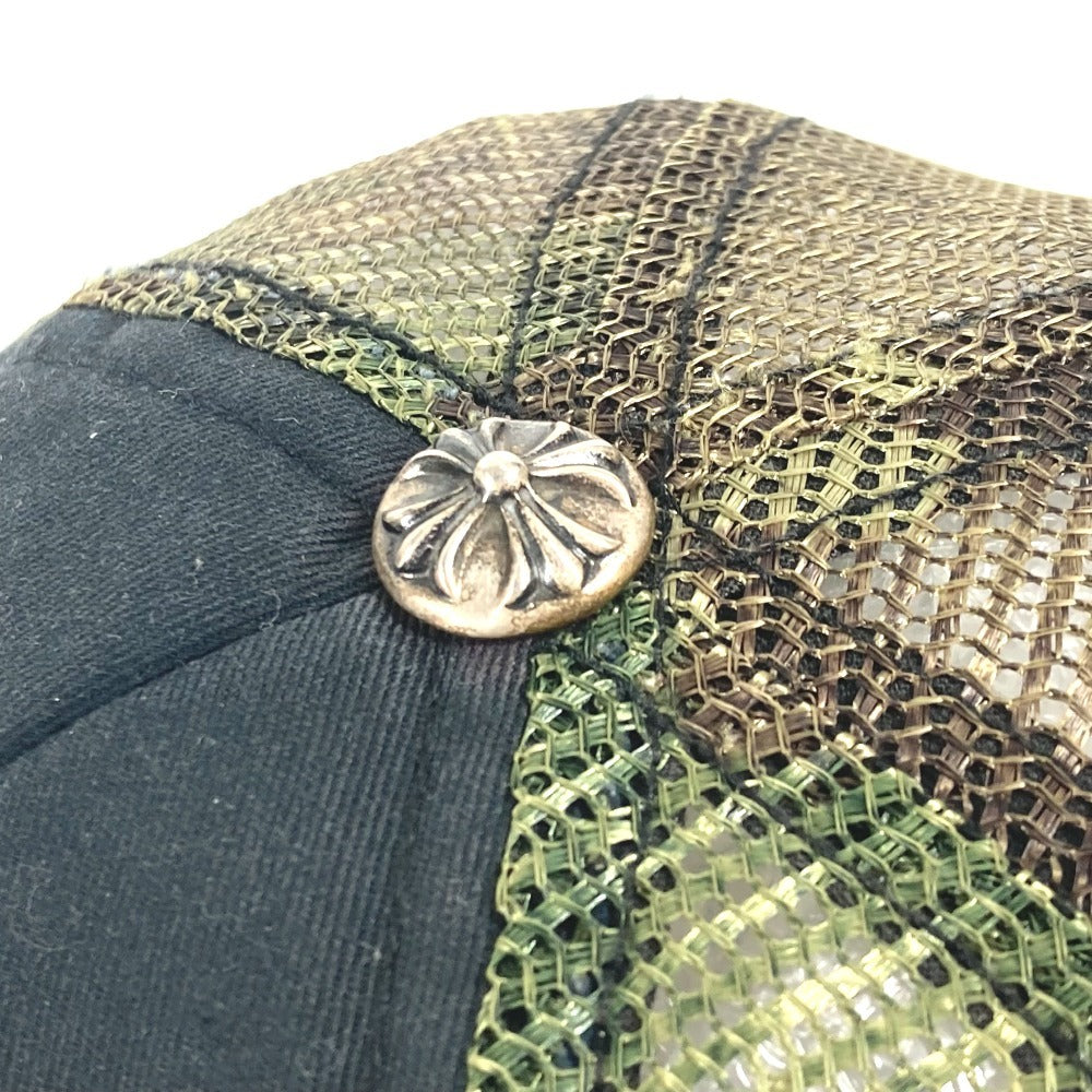 CHROME HEARTS ロゴ 迷彩 カモフラ メッシュ 帽子 キャップ帽 ベースボール キャップ コットン メンズ グリーン - brandshop-reference