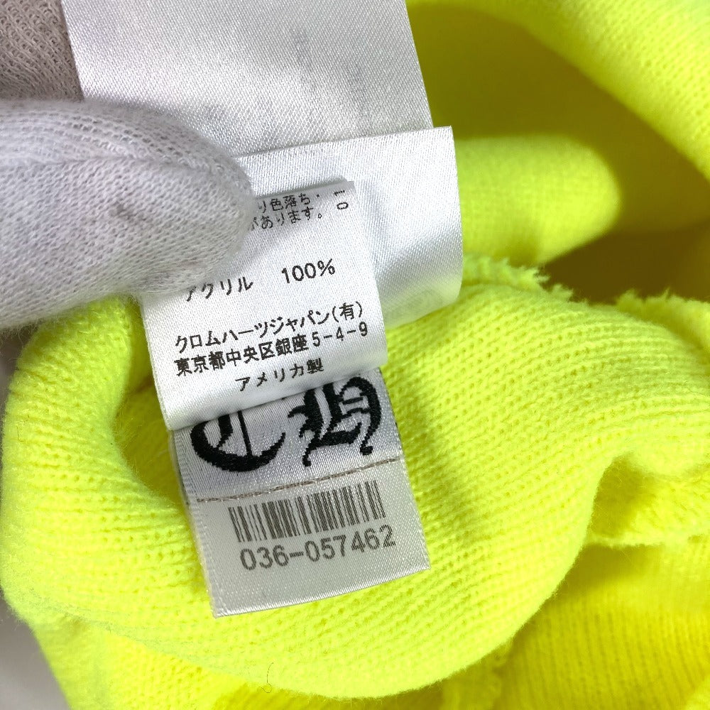 CHROME HEARTS スリークロス ビーニー 帽子 ニット帽 ニットキャップ ニット帽 アクリル ユニセックス イエロー