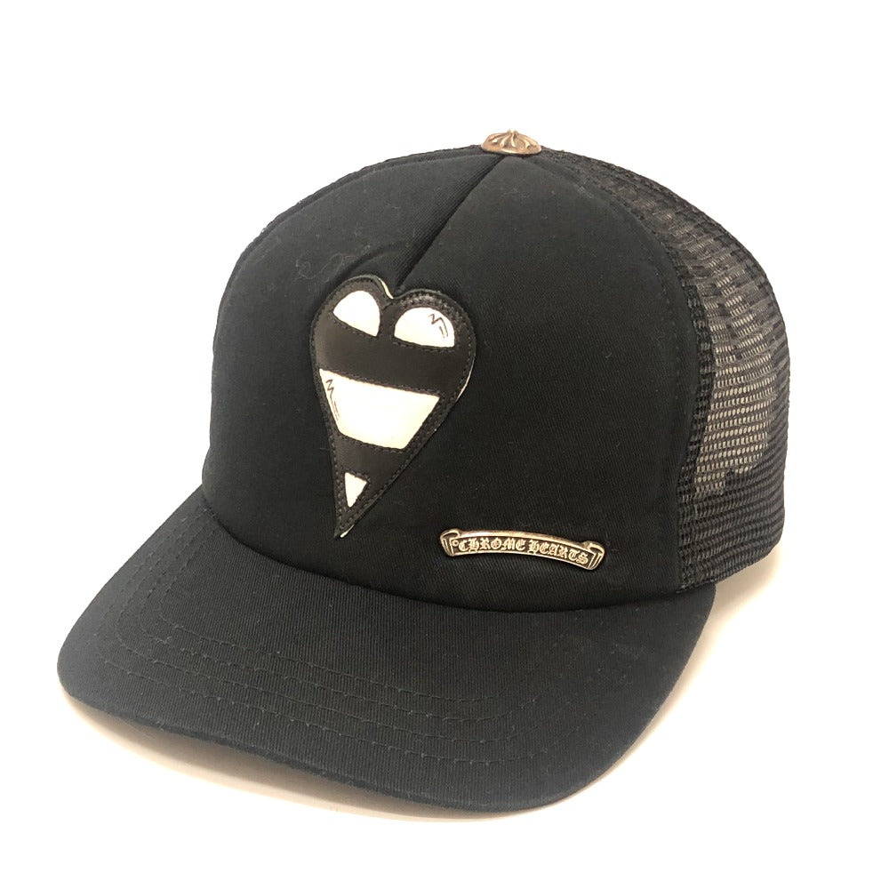 Chrome Hearts MattyBoy Heart Tracker Cap, Men's Canvas, Black