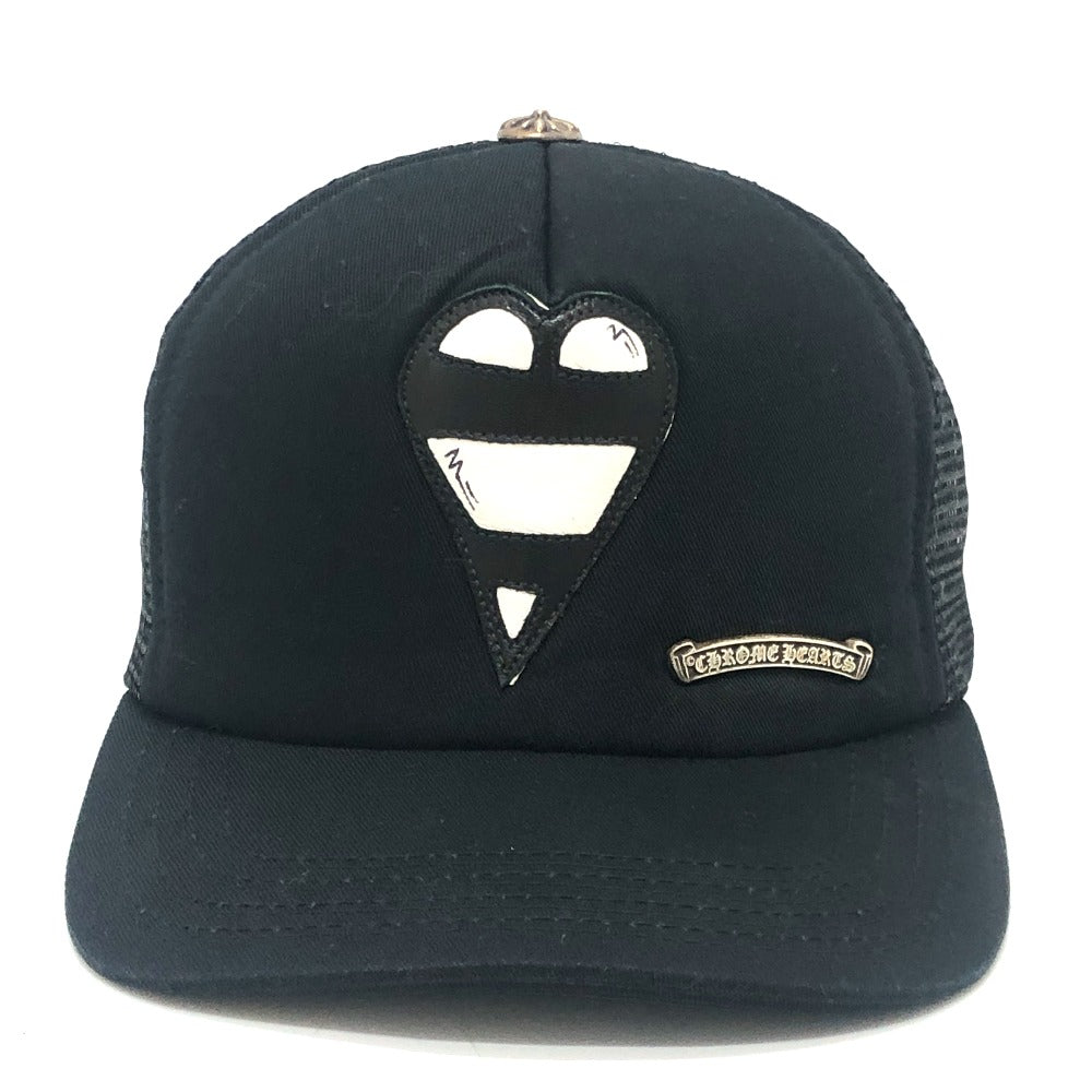 Chrome Hearts MattyBoy Heart Tracker Cap, Men's Canvas, Black