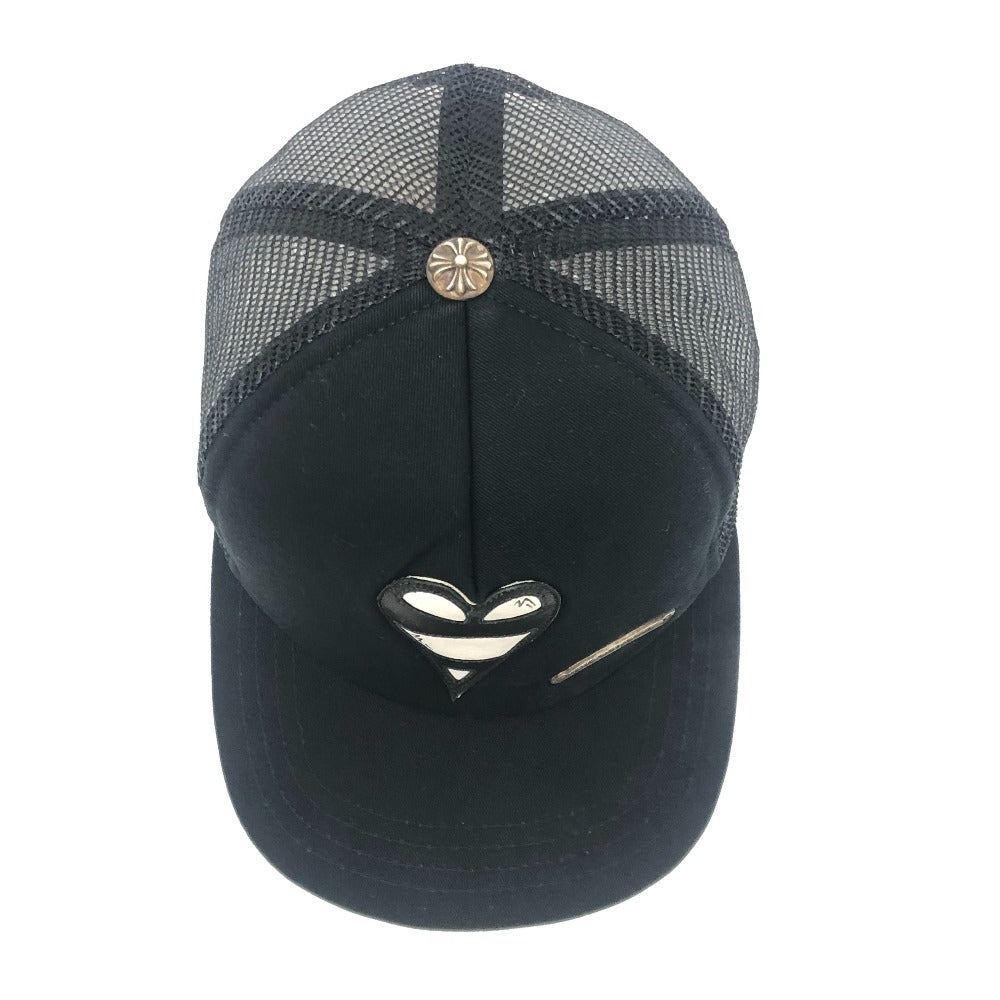 Chrome Hearts MattyBoy Heart Tracker Cap, Men's Canvas, Black
