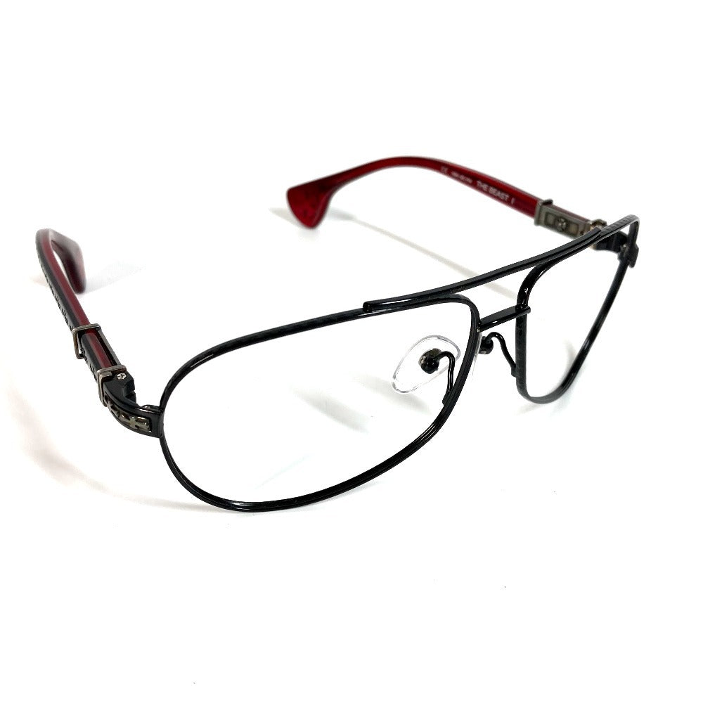 CHROME HEARTS THE BEAST1 メガネ めがね アイウェア 眼鏡 プラスチック ユニセックス ブラック - brandshop-reference