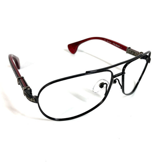 CHROME HEARTS THE BEAST1 メガネ めがね アイウェア 眼鏡 プラスチック ユニセックス ブラック - brandshop-reference