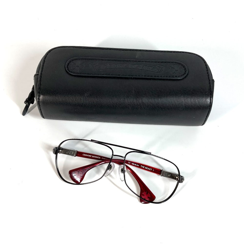 CHROME HEARTS THE BEAST1 メガネ めがね アイウェア 眼鏡 プラスチック ユニセックス ブラック - brandshop-reference